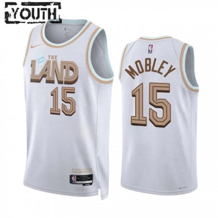 Maillot Enfant Cleveland Cavaliers Isaiah Mobley 15 2022-23 Nike City Edition Blanc Swingman